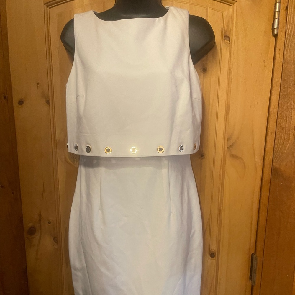 Calvin Klein white sleeveless dress